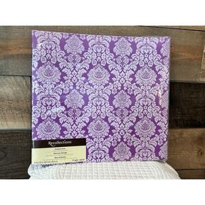 Recollections 12x12 Scrapbook Album – Purple Scroll Pattern – New Sealed